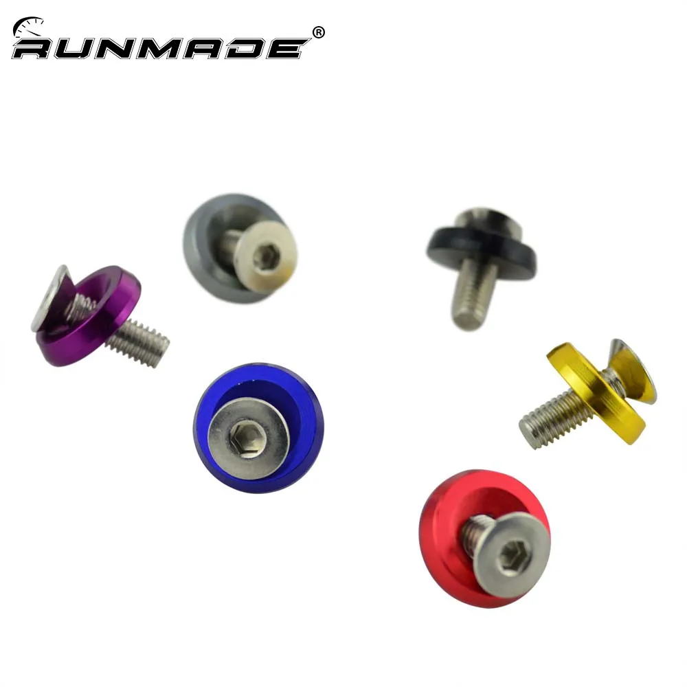 

runmade 8pcs/lot Universal Billet Aluminum Fender Bumper Washers Bolt Engine Bay Dress Up Kit 6 Colors