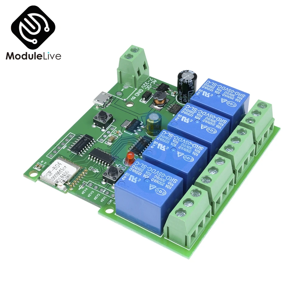 4CH 4 Channel Wireless Wifi Relay Module Phone APP Wireless Remote Control Switch Jog Self-Lock Interlock For Smart Home Board