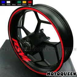 16 PCS  8 X Custom Iner Rims Decals Motorcycle Wheels Reflective Stickers Stripes Motorbike For Aprilia RSV4 R/RR RF RFW MISANO