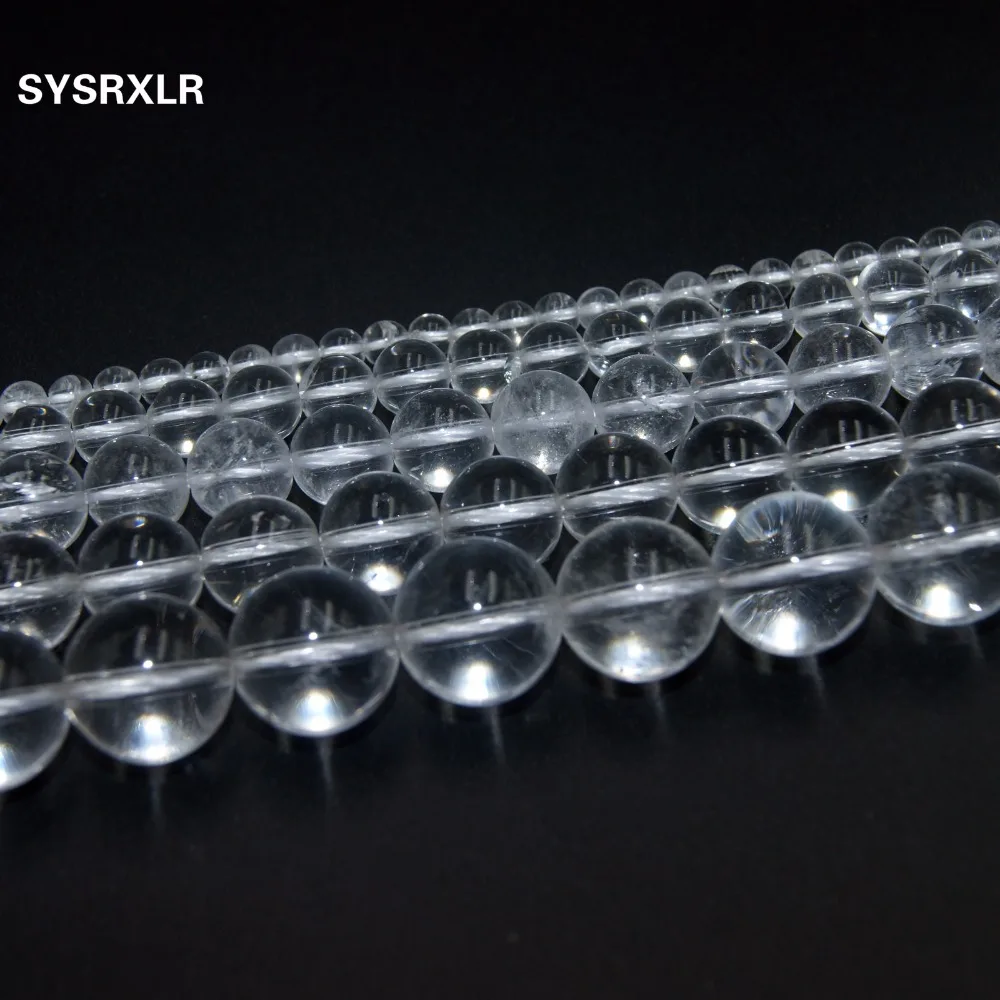 Wholesale Natural Stone Clear Rock Crystal Quartz Round Loose Beads For Jewelry Making DIY Bracelet Necklace 4/6/8/10/12 MM