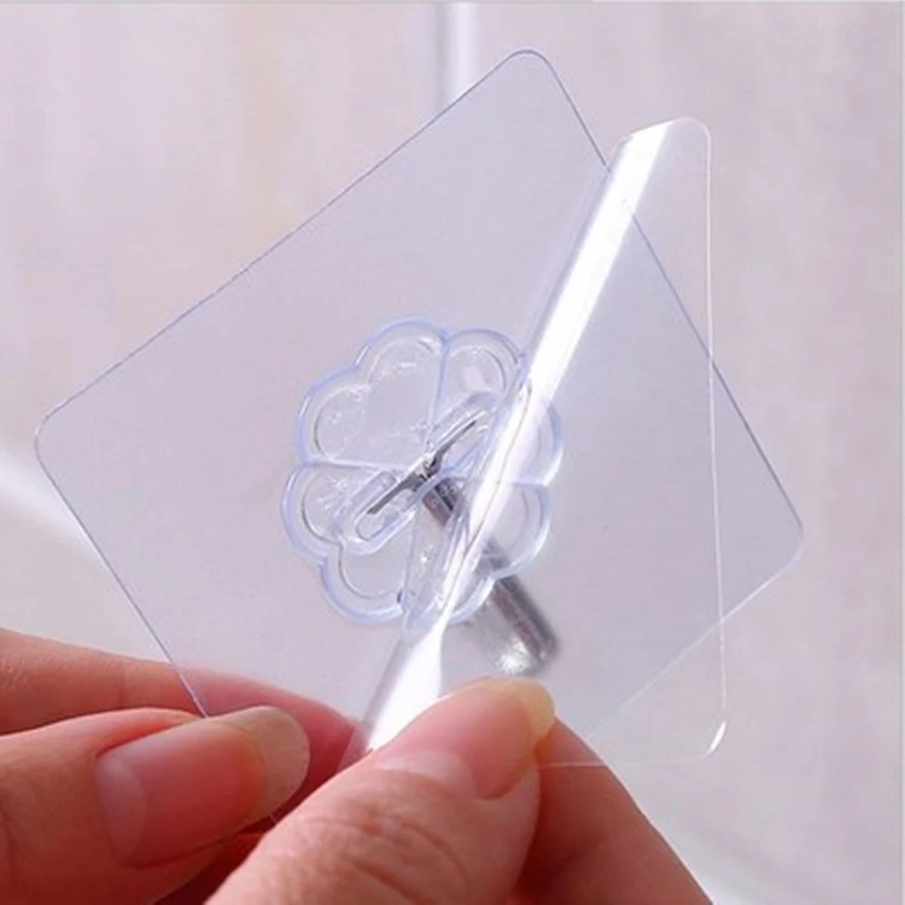 1 Pcs Strong Sticker Home Kitchen Hooks Transparent Suction Cup Sucker Wall Hooks Hanger Sticker For Kitchen Bathroom Wholesale