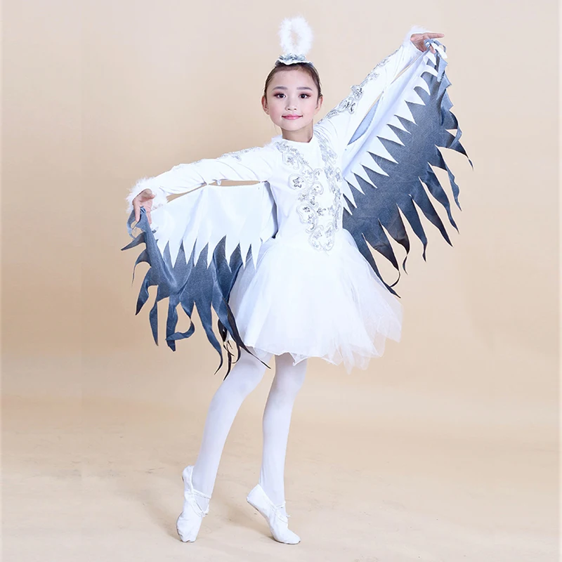 

Children Dance Costumes Modern Dance Animal Characters Costumes Halloween Birds Clothing Sparrows Magpie Performance clothing