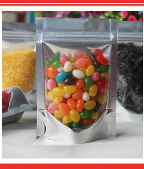 17cm*23cm+4CM,100pcs zip lock Seal aluminum foil bag,packing bags free shipping