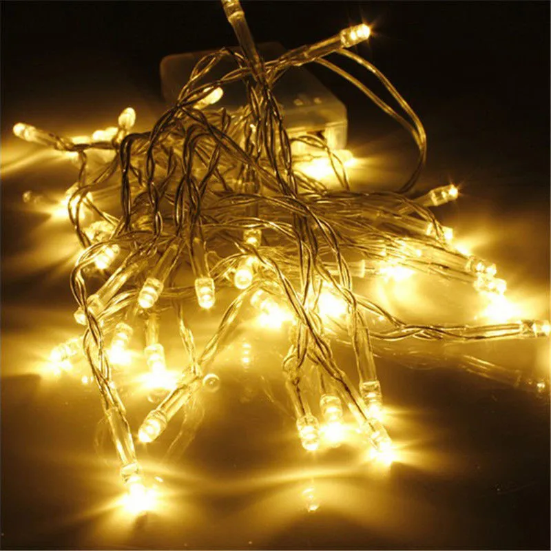 Fairy String Lights AA Battery 10/20/30/40 LED Warm White Light Christmas Party String Lamps Pendant Drop Ornaments Night Decor