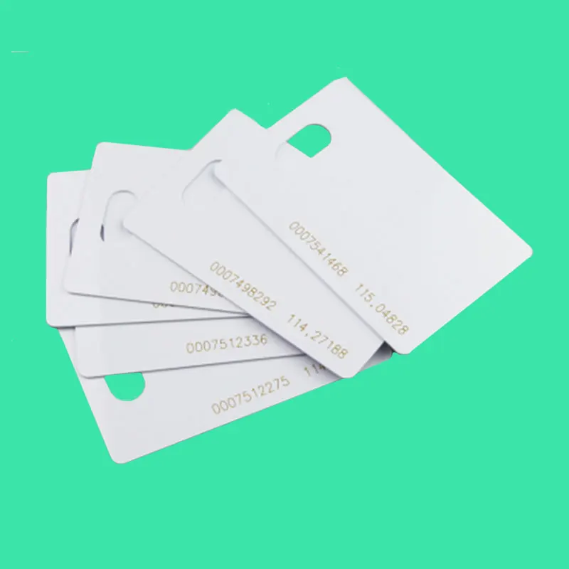 

100pcs RFID Cards 125KHz EM4100 TK4100 Smart Card Proximity RFID Tag for Access control System