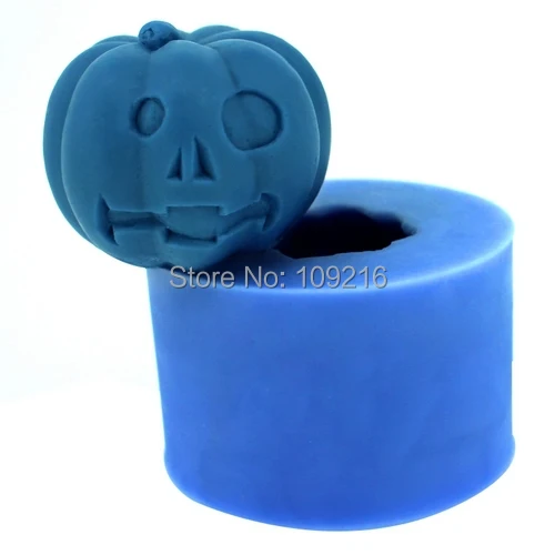 wholesale!!! 1pcs Small Crack Mouth Pumpkin(LZ0119) Silicone Handmade Candle Mold Crafts DIY Mold