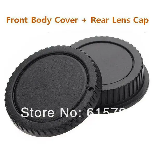 50Pairs camera Body cap + Rear Lens Cap for canon 1000D 500D 550D 600D EF EF-S Rebel T1i eos Camera