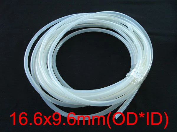 16.6x9.6mm 16.6*9.6 Clear Transparent Medical Food Grade Flexible Pipe Water Drink Hose Peristaltic Pump Silicone Tube