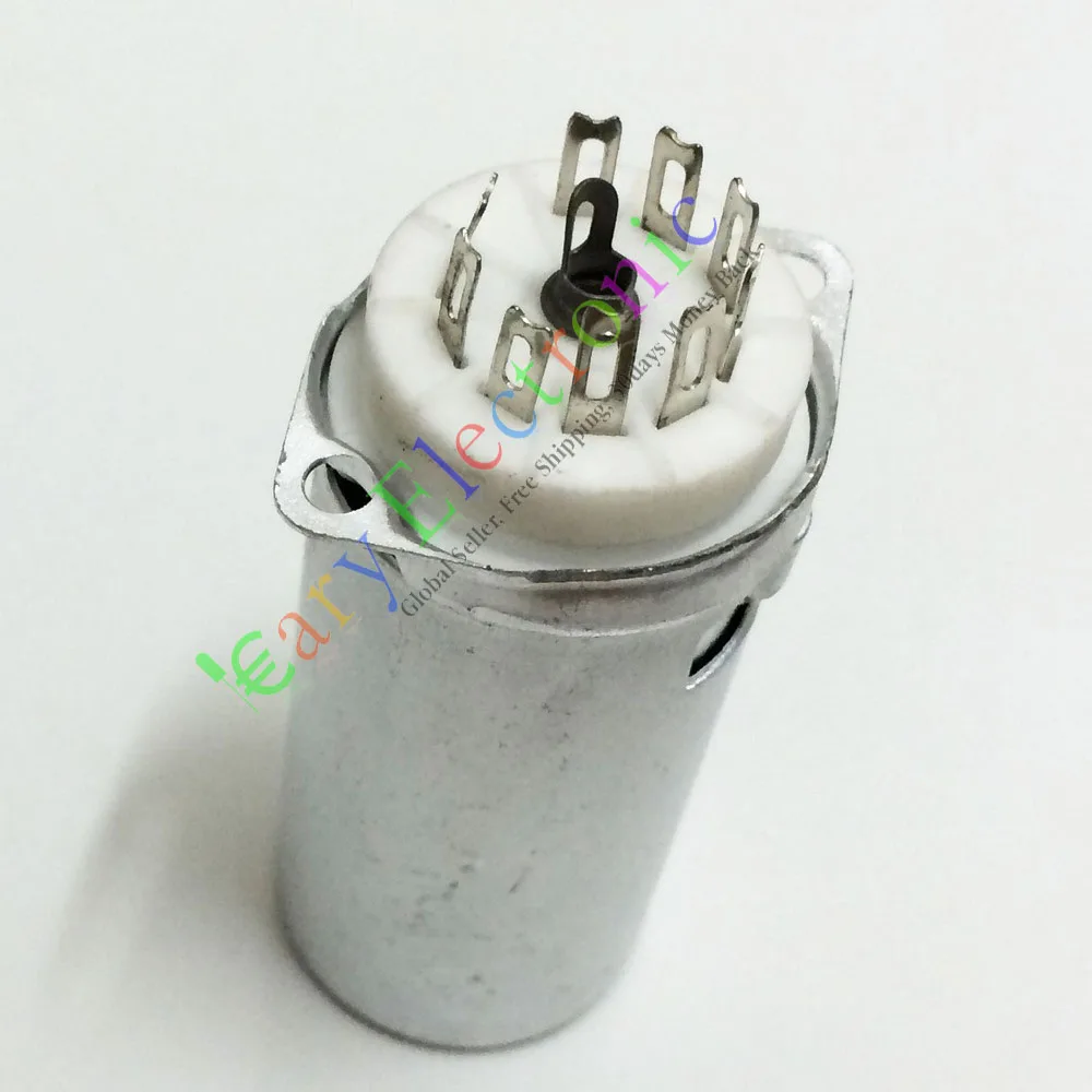 Wholesale and retail 4pc 9Pin Vacuum tube Socket with 55mm Aluminum Chassis for 12AX7 12AU7 ECC82 free shipping