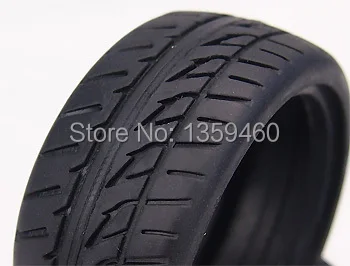 4pcs RC Model Car 1/10 Scale Soft Rubber Tires Tyre(Triangle)  fits for 1:10 Touring Car 1/10 Tire 21007