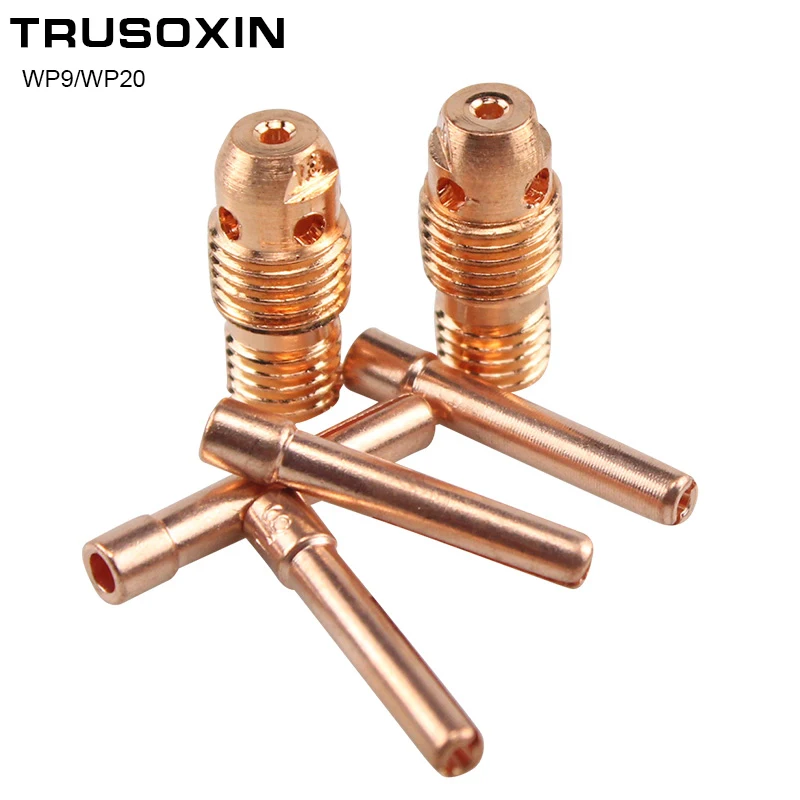 20 Stuks Argon Lassen Tig Inverter Dc Lasmachine 0.5Mm/1.0Mm/2.0Mm/2.4Mm tig Wolfraam WP9 WP20 Collet Body En Collet