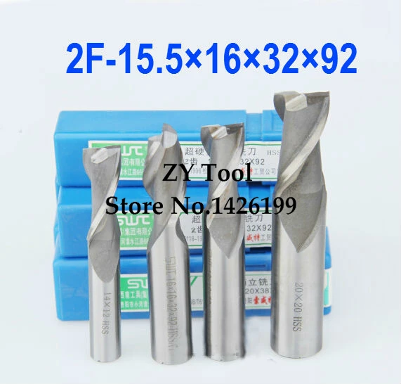 

5pcs/set 15.5MM 2 Flute HSS&Aluminium endmill milling cutter CNC Bit Milling Machine tools Cutting tools.Lathe Tool,router bit