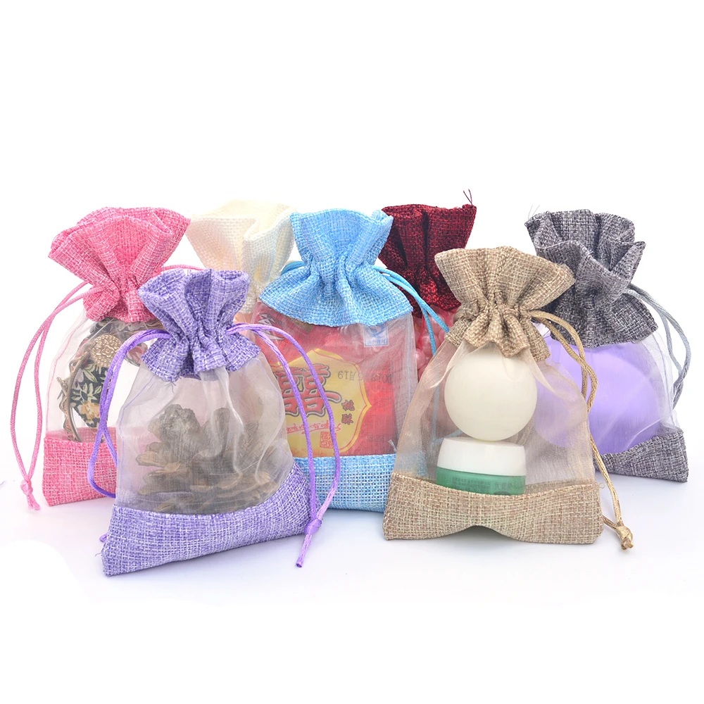 Pack of 50 Jute Drawstring Gift Bags 3.9