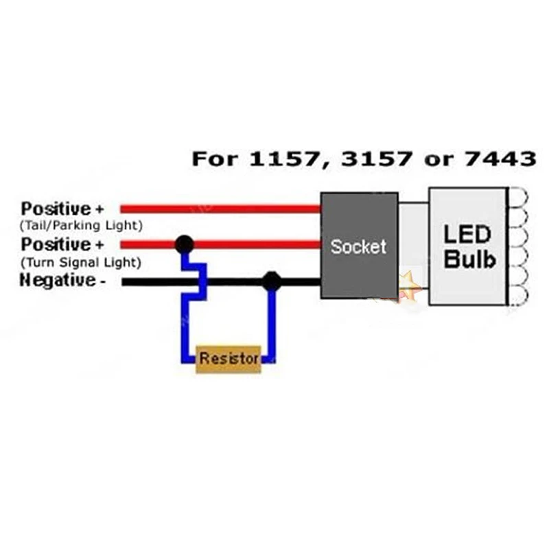 4x6ohm 50W Yük Direnci Canbus Anti-Yanıp Sönen Dekoderler LED ampul Ters Işık Dönüş Sinyali Sis Lambası Gündüz Çalışan Işık