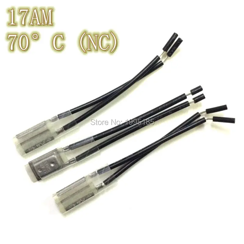 10 STÜCKE 17 AM Motor Wärmeschutz Gerät 17AM021A5 70 Grad Normalerweise Geschlossen (NC) Thermostat KLIXON Temperaturregelung schalter