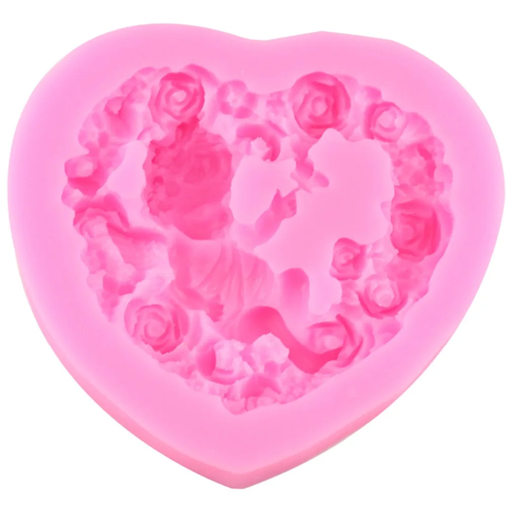 Rose Angel Craft Art Silicone Soap Mold 3D Craft Molds DIY Resin Clay Candle Molds Fondant Handmade Soap Moulds