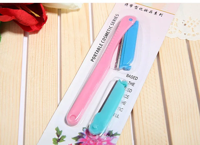 

stainless steel plastic Eyebrow/face/ear/Hairline/arm/calf shaver blade cosmetic cute small tool