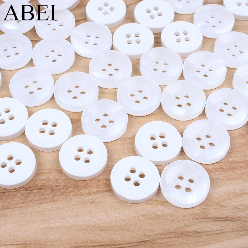 13mm 100pcs Plastic Buttons 4-Holes Resin Flatback Button Sewing Tools DIY Garments Accessories Supplier