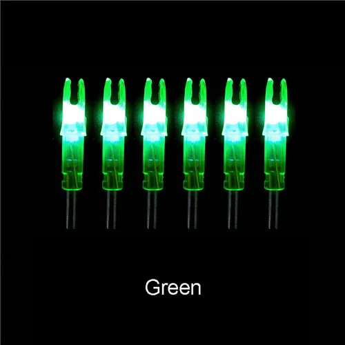 6pcsHunting ID6.2mm LED Lighted Archery Arrow Nock LED Glowing Arrow Nocks Crossbow Compound & Recurve Bow