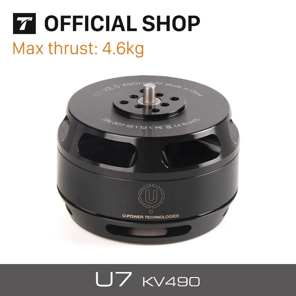 T-MOTOR U-POWER MOTOR U7 KV280 KV460 KV490 For UAV Multirotor Drones Rotors Hexacopter