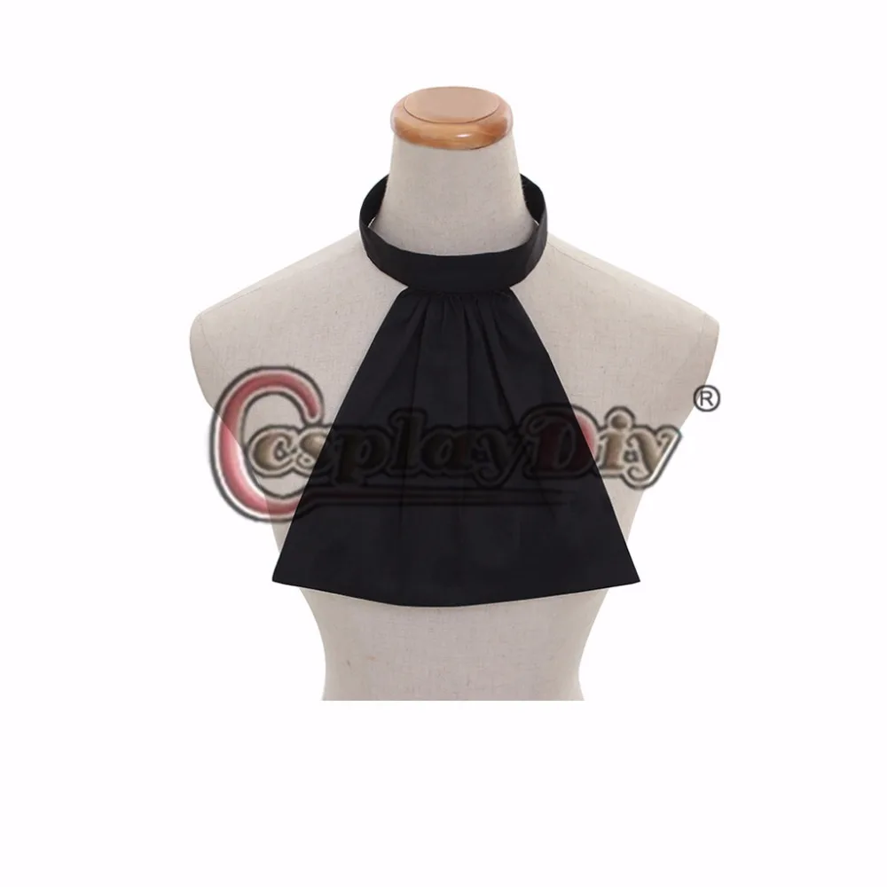 Cosplaydiy venda inteira do vintage adulto preto algodão collor jabot gravata medieval dos homens cosplay laços adereços l0516