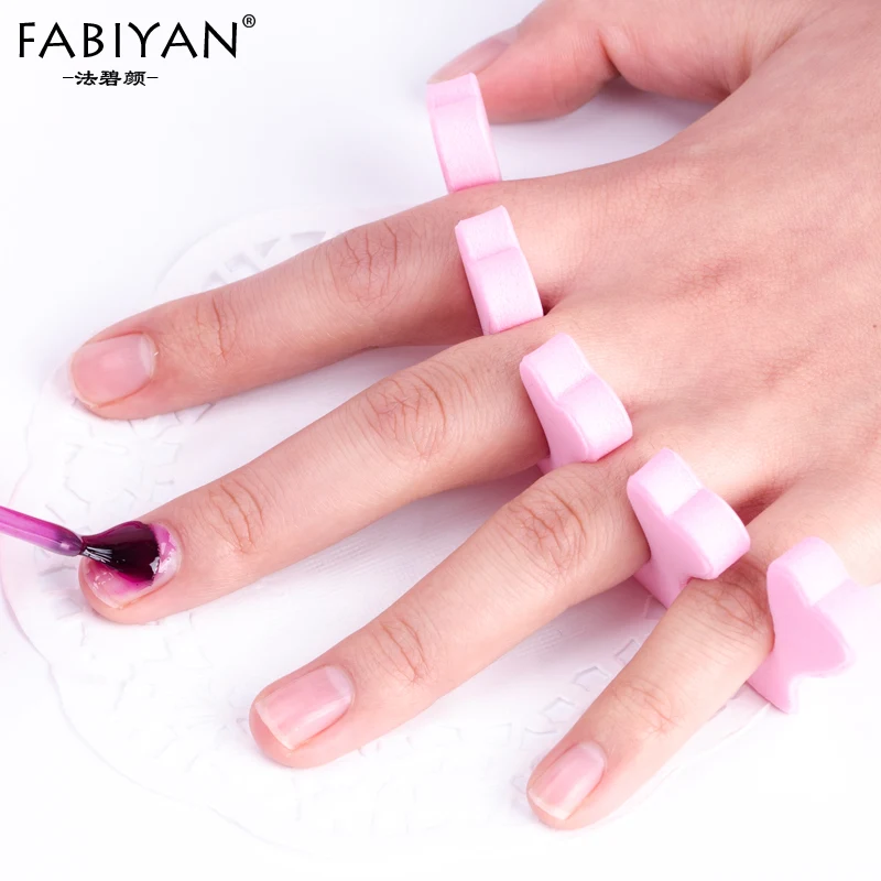 Pembe 200 adet/paket Nail Art 100 çift ayak ayırıcılar parmak ayak sünger yumuşak jel UV güzellik araçları lehçe manikür pedikür paketi