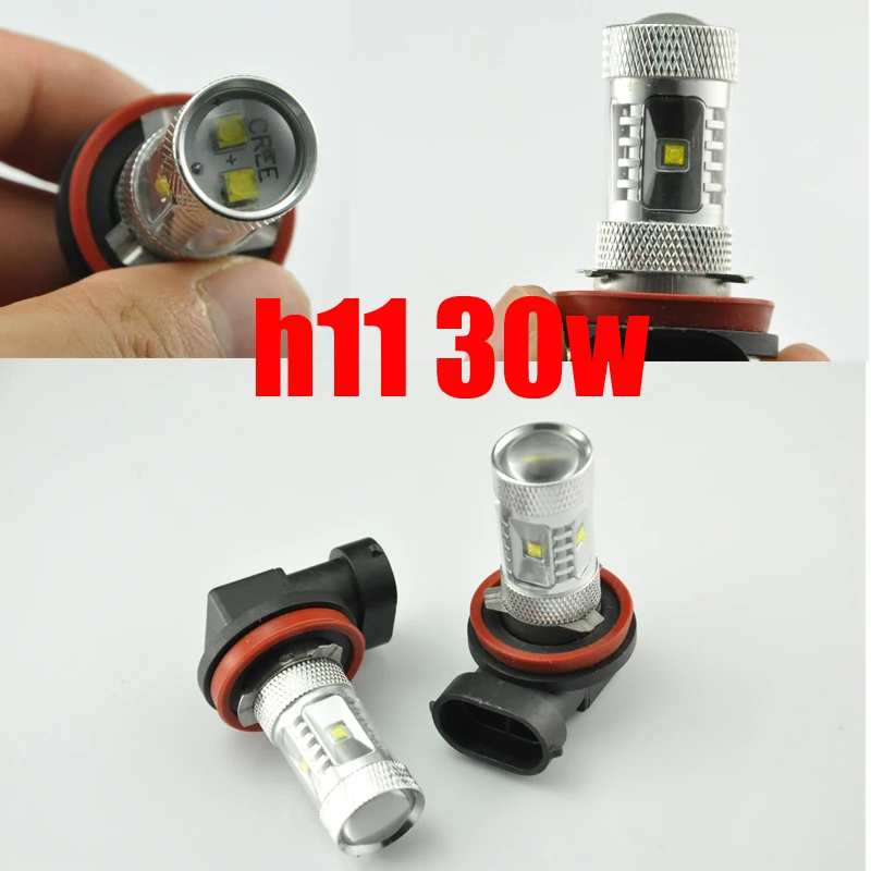 AutoEC 2 x Led High Power H11 30w H7 H8 H16 Car Fog Day time running Light Driving Headlight DRL white 12v #LI12