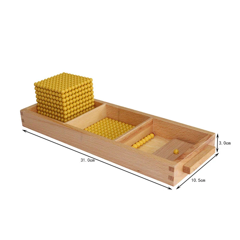 Instrumento de matemáticas Montessori para niños, guardería, juguete de aprendizaje de matemáticas, inteligencia, demostrador de década