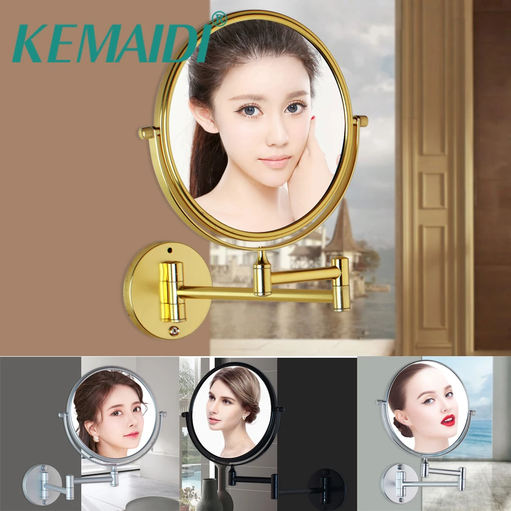 

KEMAIDI 360 Swivel Wall Mount Vanity Mirror Extension Arm for Counter Home Bathroom Shaving Makeup Toilet Makeup Mirror