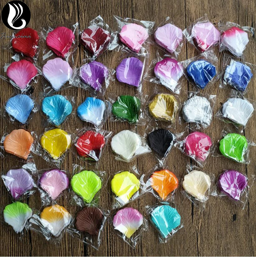 100Pcs/Pack 5*5cm Artificial Flowers Petals For Wedding Accessories Wedding Petals Petalos De Rosa De Boda BV268