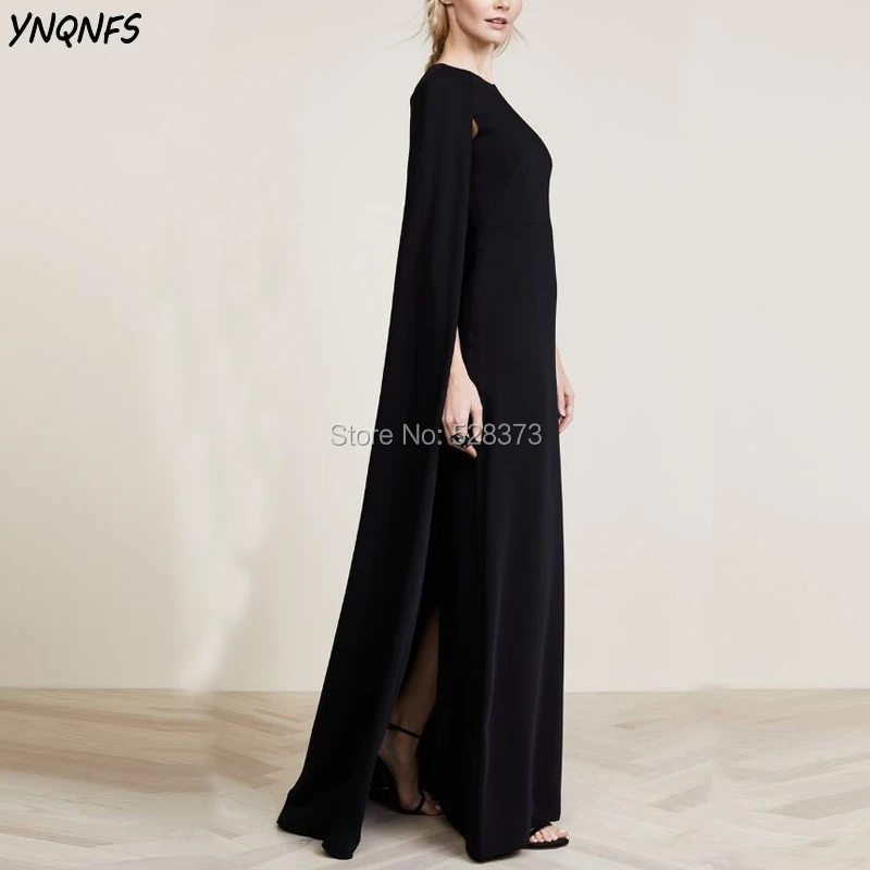 YNQNFS MD149 Elegant Long Mother of Bride Dresses Outfits Cloak Long Sleeves Cocktail Party Bride Dress 2019