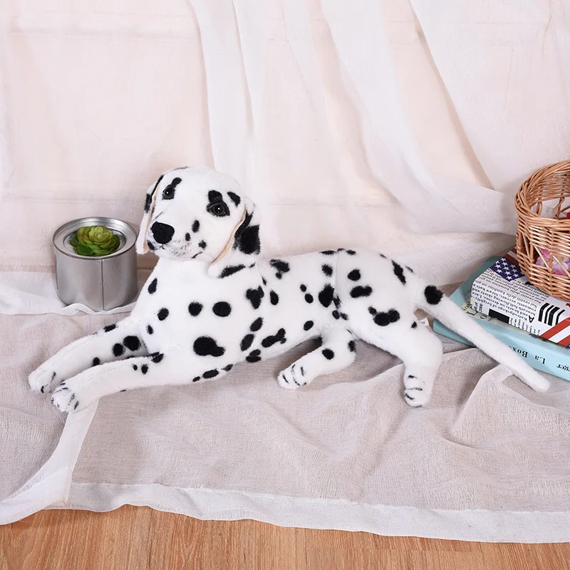 simulation dalmatian dog about 45cm prone dog plush toy soft doll Christmas gift w1077