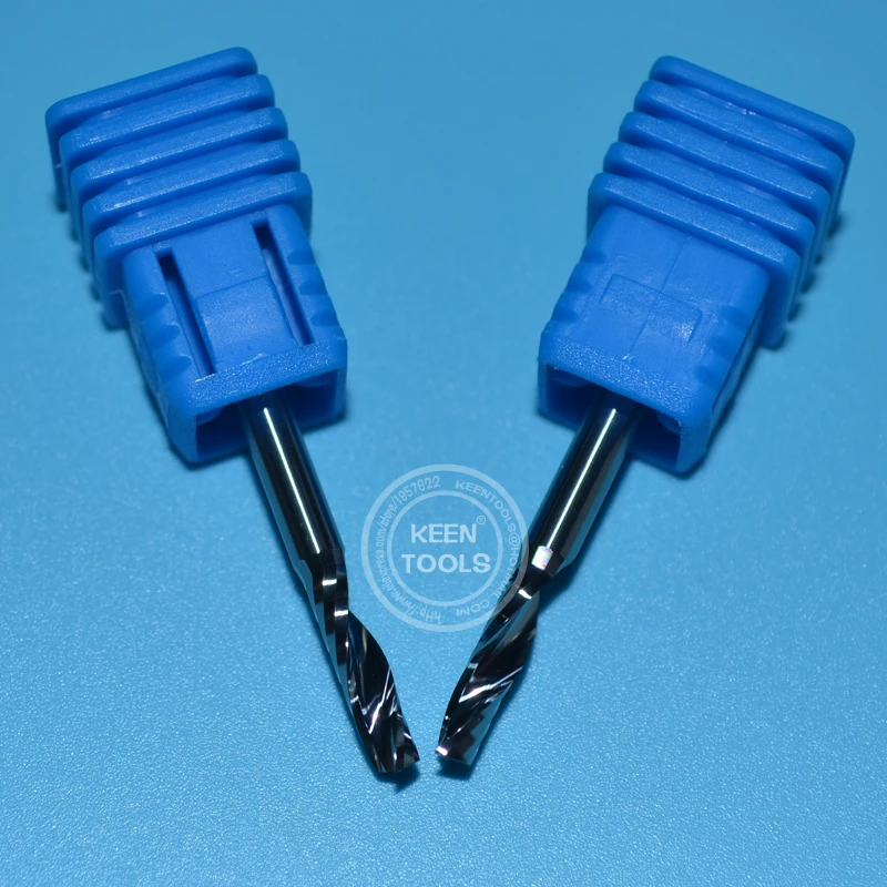 EM3.12mm Solid Carbide Endmills Single Flute Spiral Drill Acrylic Router Bits