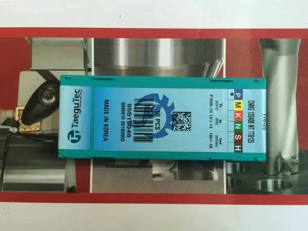 10pcs TNMG CNMG120408MT CNMG120404MT TT8125 TaeguTec cnc Lathe Carbide Negative Triangular Inserts Cutting Tools from Isca