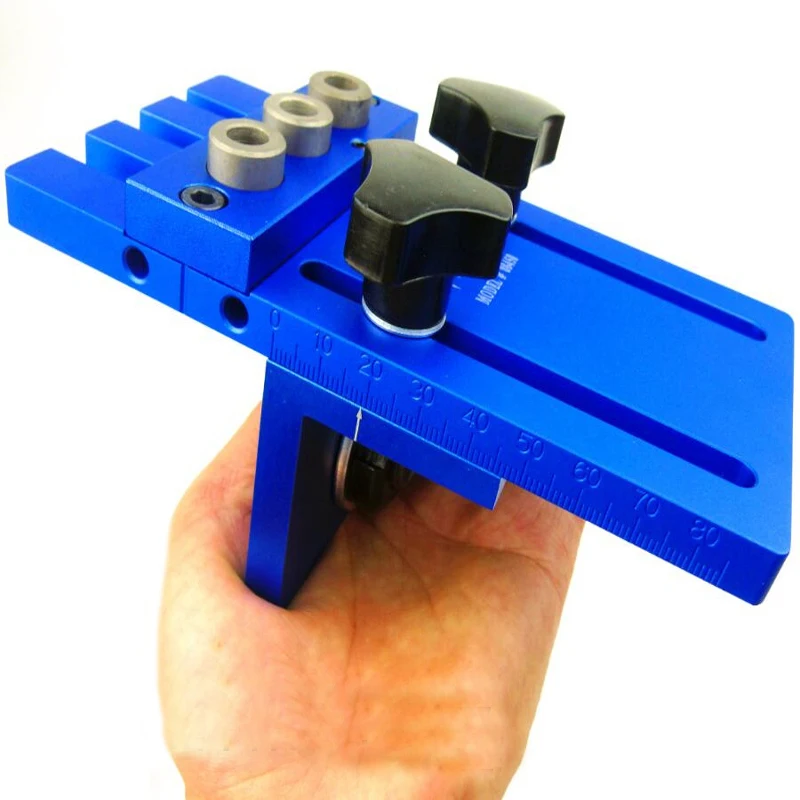 Guida Kit di perforazione Lavorazione Del Legno Strumento FAI DA TE Falegnameria Tassello di legno di Alta Precisione Jigs Kit di Perforazione locator 08450