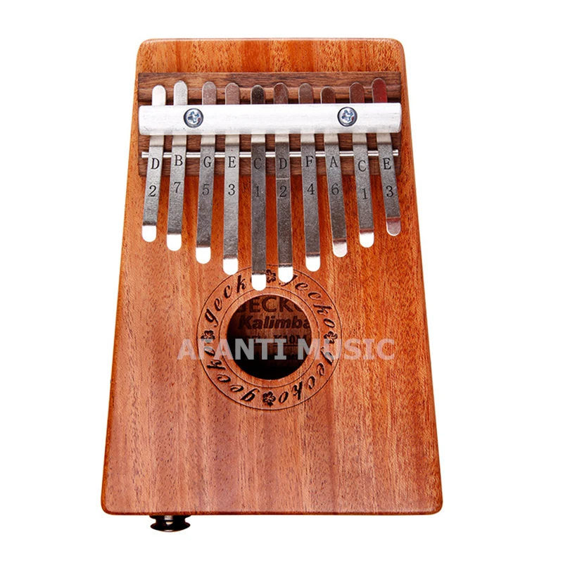 

Afanti Music 10 Keys Kalimba Mbira Thumb Piano EQ Solid wood Mahogany Traditional African Music Instruments 10 tone (THP-118)