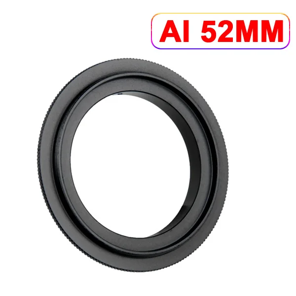 10PCS Aluminum Camera Macro Lens Reverse Adapter Ring for Nikon AI to 49mm 52mm 55mm 58mm 62mm 67mm 72mm 77mm Thread Mount