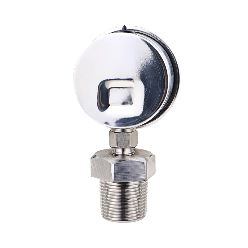 Manometer 3/4in. NPT Male Threaded Daiphragm Pressure Gauge-SS304 Stainless Steel Membrane Gauge