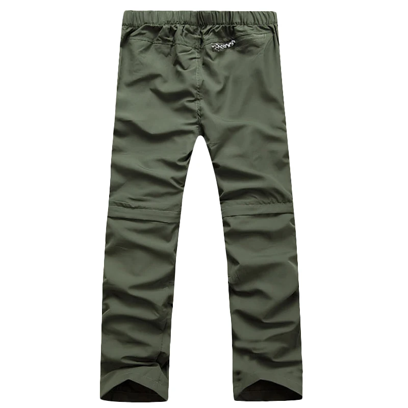 Quick Dry Pants Men Removable Casual Long Breathable Pants Men Anti-UV Pant Active Army Trousers Plus Size S-XXXL