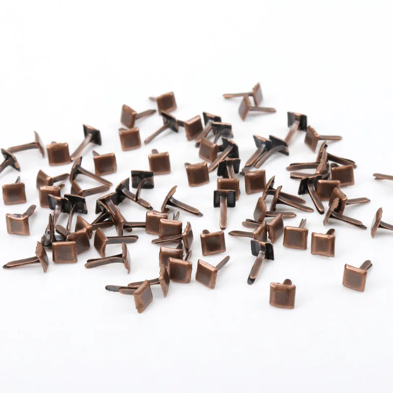 Bronze Square Brads Scrapbooking Embellishment Fastener Brads Metal Crafts For Diy handmade Decoration 5mm 40PCs MZ232-17