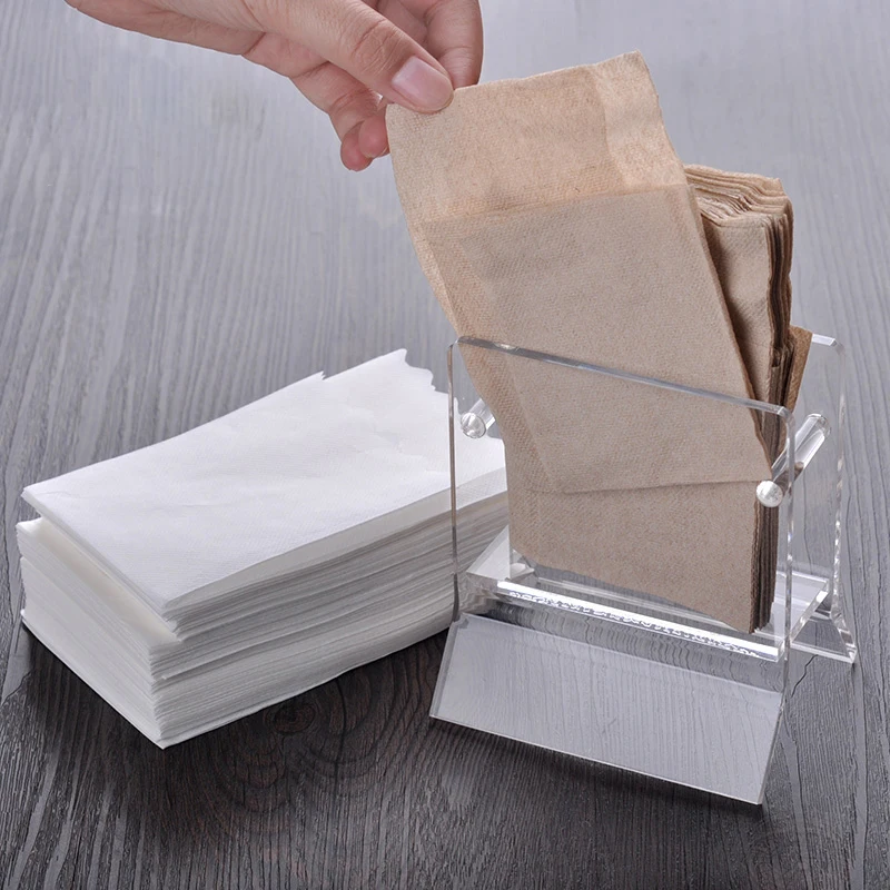 Modern Acrylic Napkin Holder Tissue Holder Boxes For Home & Hotel High-grade Acrylic Tissue Sheet Paper Boxes Tableware Set 1pcs