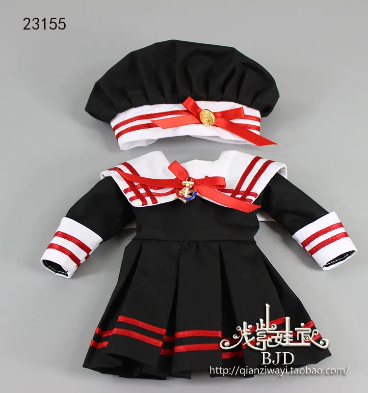 

Платье моряка BJD в масштабе 1/6, 1/4, 1/3, комплект шляпы для BJD/SD MSD SD13, одежда для больших девочек, кукла и аксессуары в комплект не входят 1575