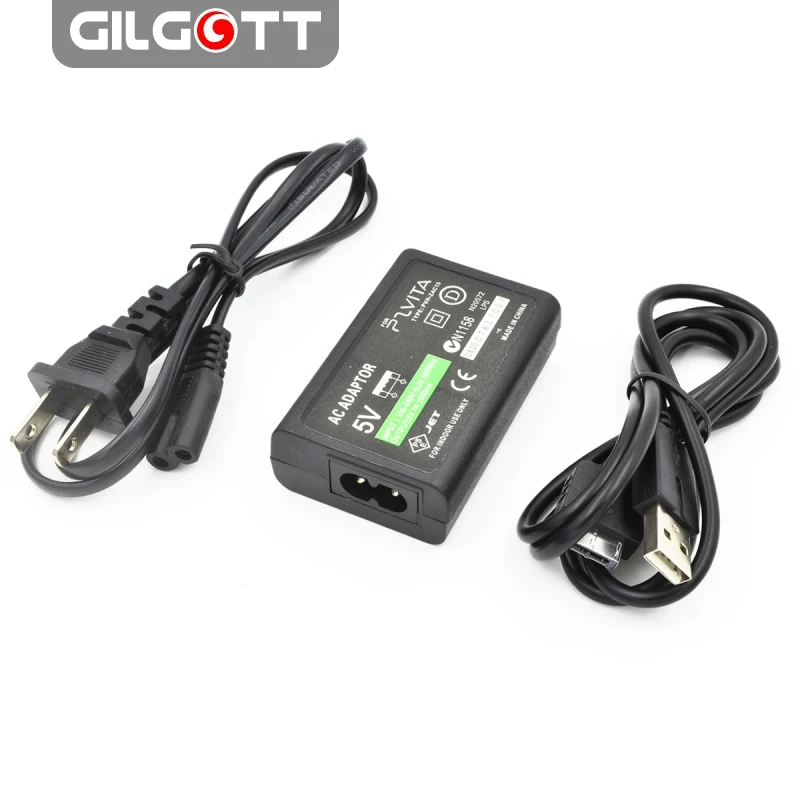 US Plug alimentatore adattatore ca caricatore da muro domestico con cavo di ricarica dati USB per Sony Playstation PSVITA1000 PS Vita PSV1000