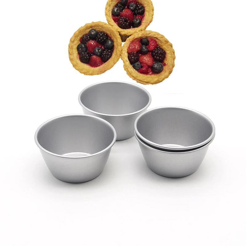 6-Pack Mini Pie Muffin Cupcake Pans Bakeware - Non-Stick Steamed Pudding Molds - Cake Mold baking tools 3.3 Inch Tins