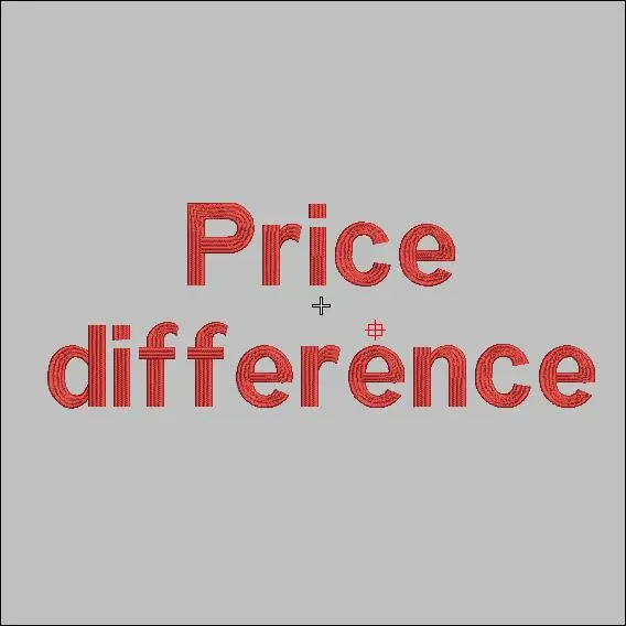 

price difference