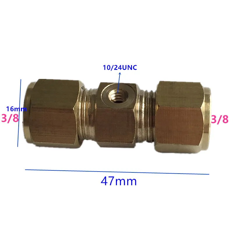 S236 Brass material quick coupling 10/24UNC thread connect to 3/8 tubing adapter for misting system