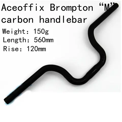 150g Aceoffix BMX Carbon Fiber Bicycle Handlebar M Model UD Matte MTB Carbon Handlebar 500-560mm for Brompton Bridy Parts