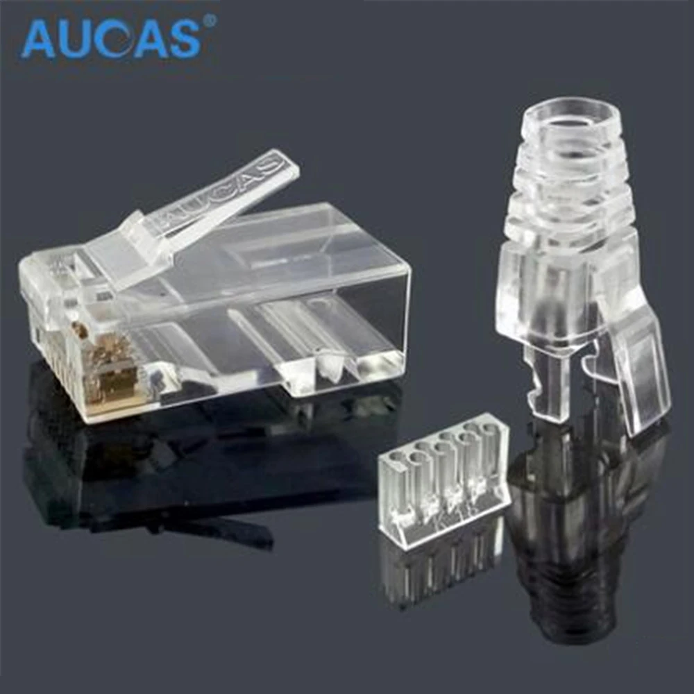

Aucas высокоскоростной Модульный штекер Rj45 CAT6 UTP сетевой кабель 8P8C коннектор 100% тест прошел