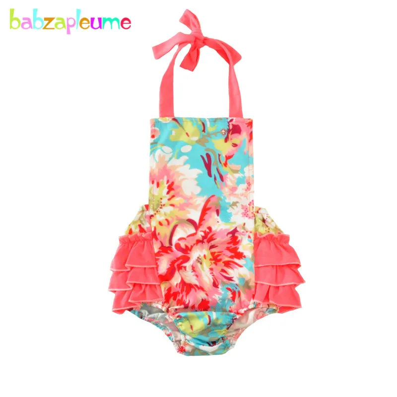 0-18M/Newborn Baby Romper Swiming wear girls Dress Flower Design Baby overalls Summer infant jumpsuits kids girls clothes A225