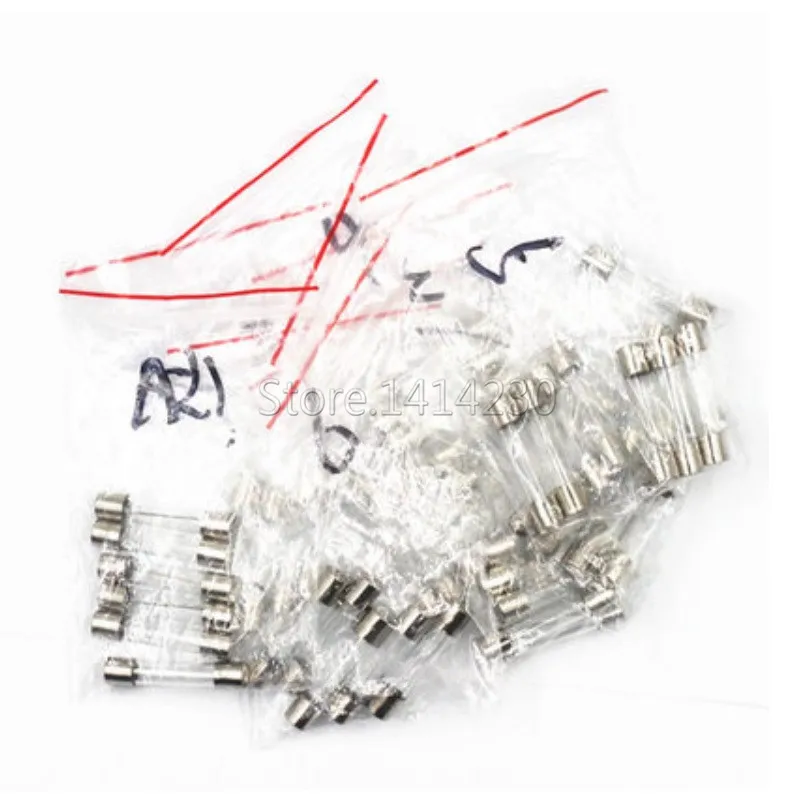 10Kinds*10PCS=100PCS 5mmx20mm 0.5A 1A 2A 3A 4A 5A 6A 8A 10A 20A 250V Parameters Glass Fuse Component DIY Kit New Original 5*20MM